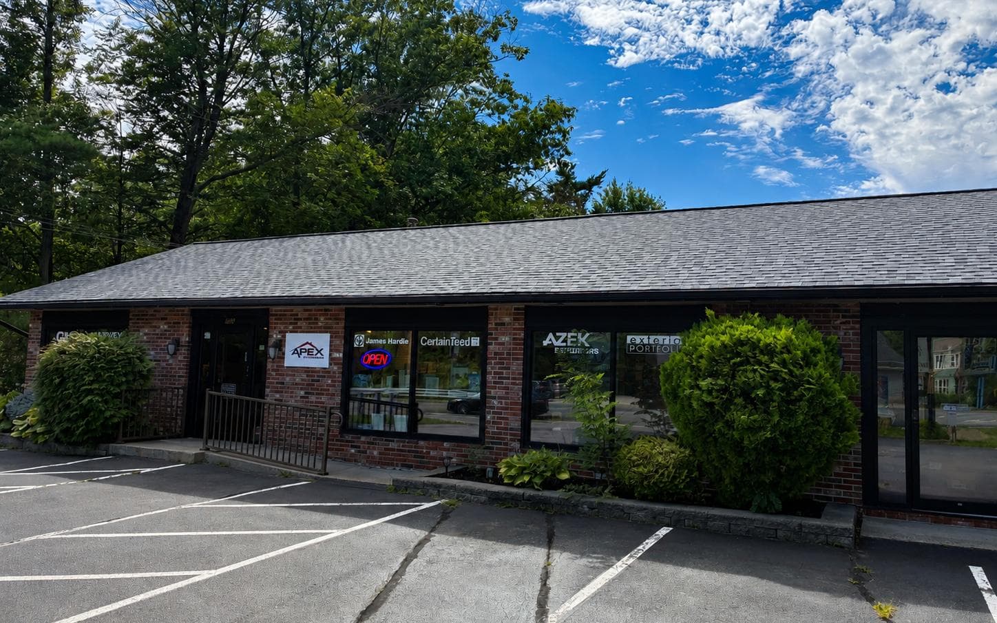 Apex Exteriors storefront and showroom in Rochester, New Hampshire